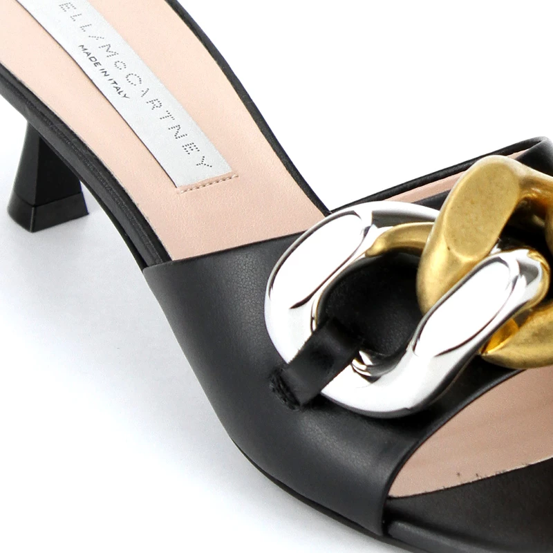 صندل زنانه چرم پاشنه کوتاه Stella McCartney 