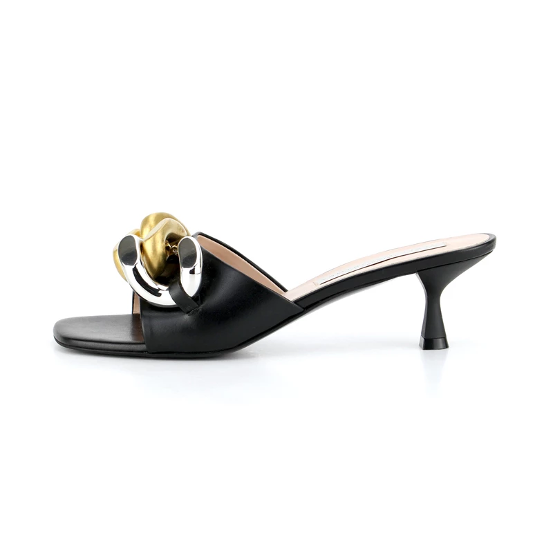 صندل زنانه چرم پاشنه کوتاه Stella McCartney 
