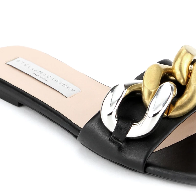 صندل زنانه چرم تخت Stella McCartney 