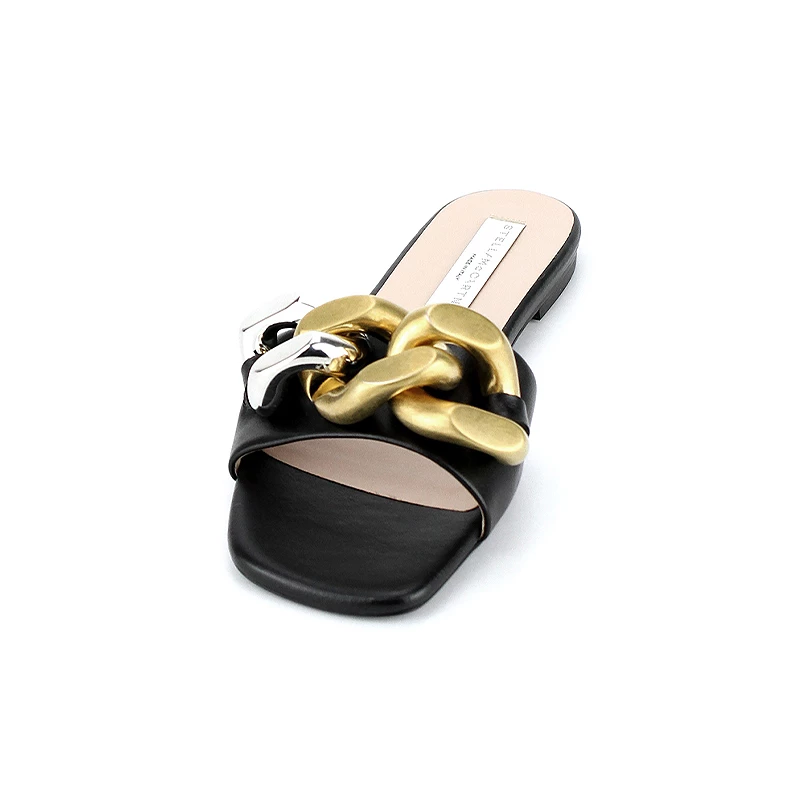 صندل زنانه چرم تخت Stella McCartney 