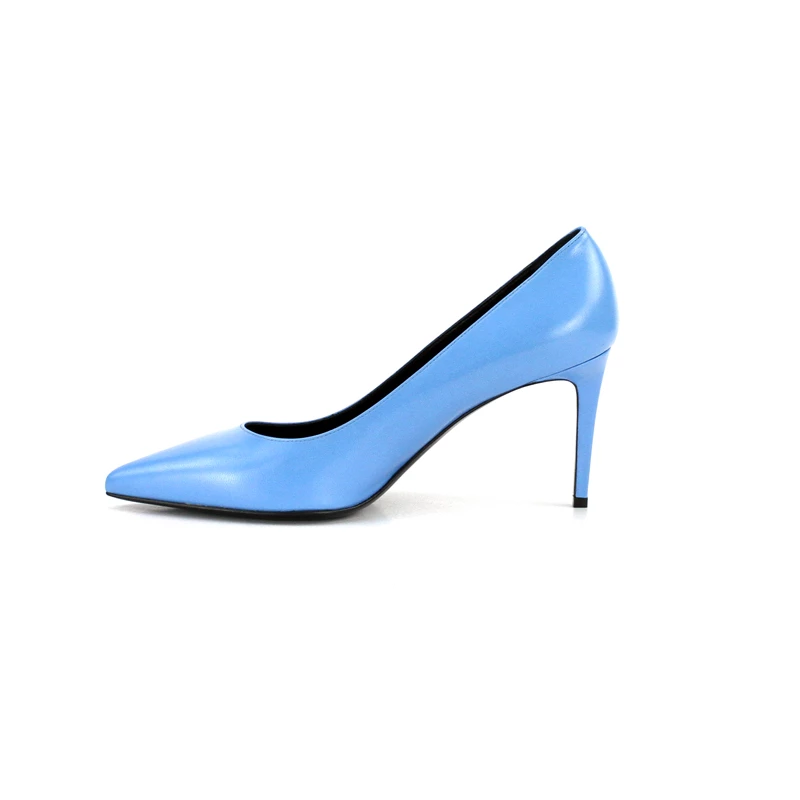 کفش زنانه پاشنه بلند چرم جلو و پشت بسته Yves Saint Laurent 