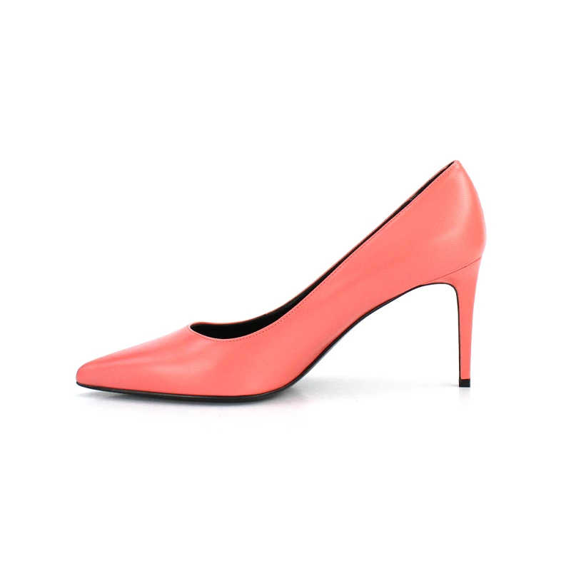 کفش زنانه پاشنه بلند چرم جلو و پشت بسته Yves Saint Laurent 