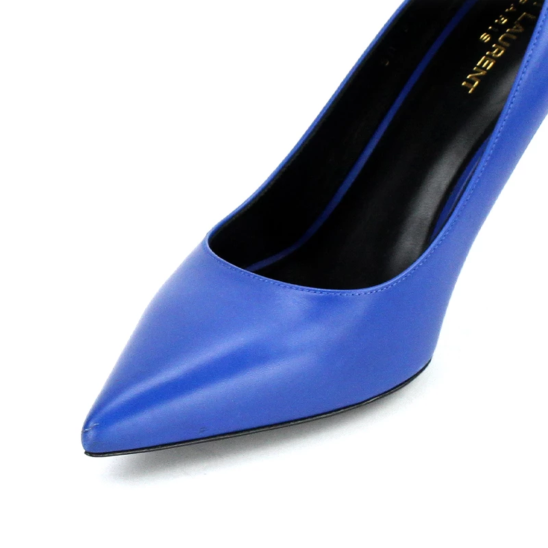 کفش زنانه پاشنه بلند چرم جلو و پشت بسته Yves Saint Laurent 