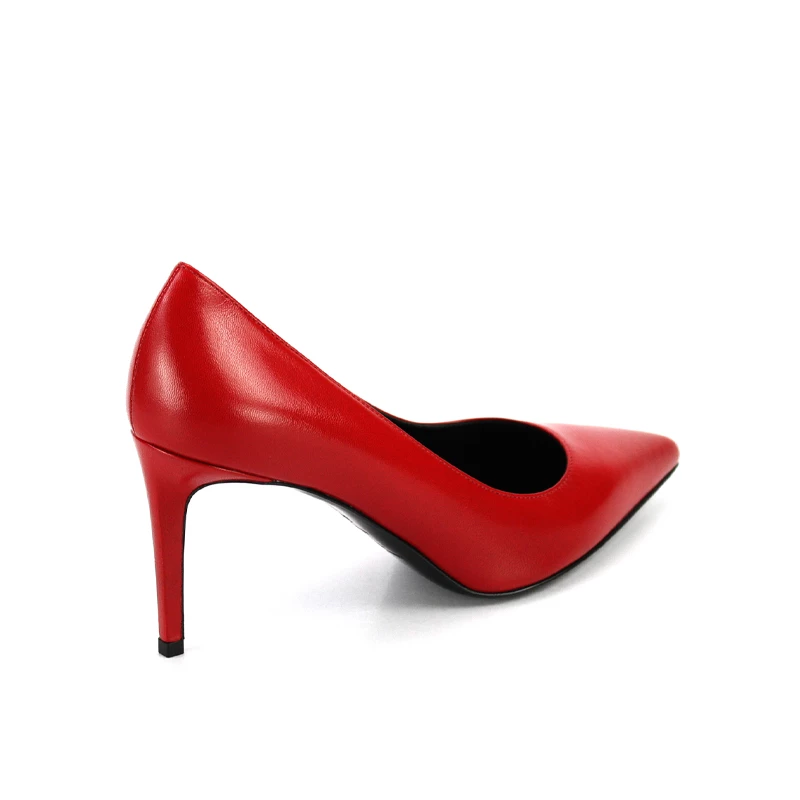 کفش زنانه پاشنه بلند چرم جلو و پشت بسته Yves Saint Laurent 