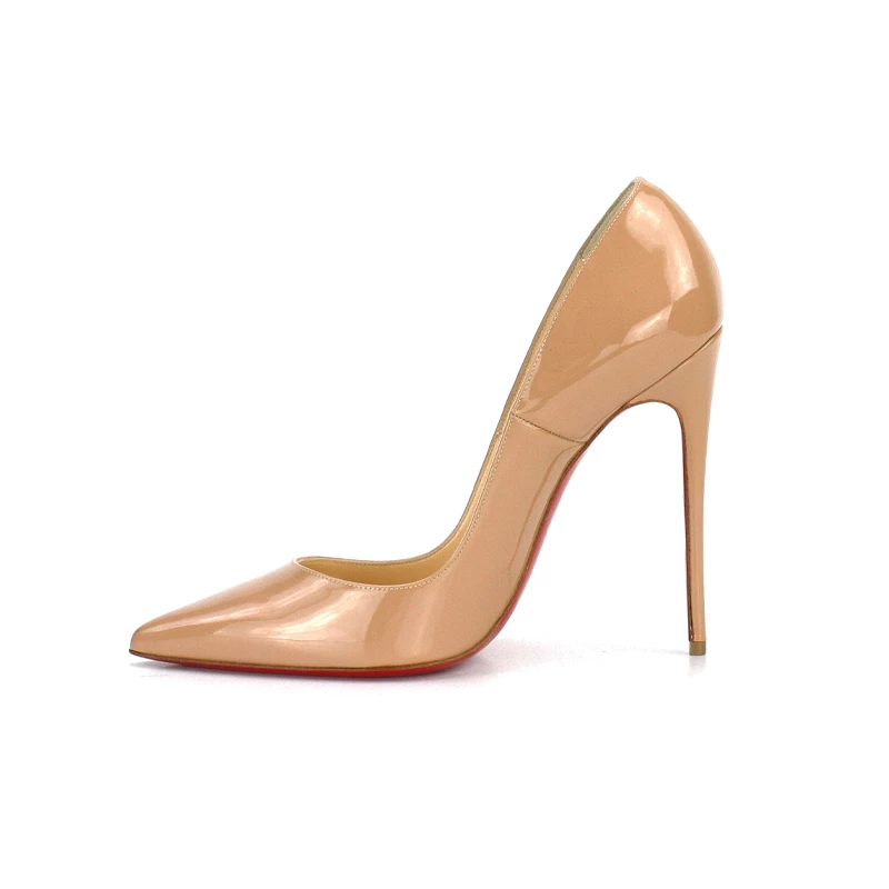 کفش زنانه پاشنه بلند ورنی جلو و پشت بسته Christian  Louboutin 