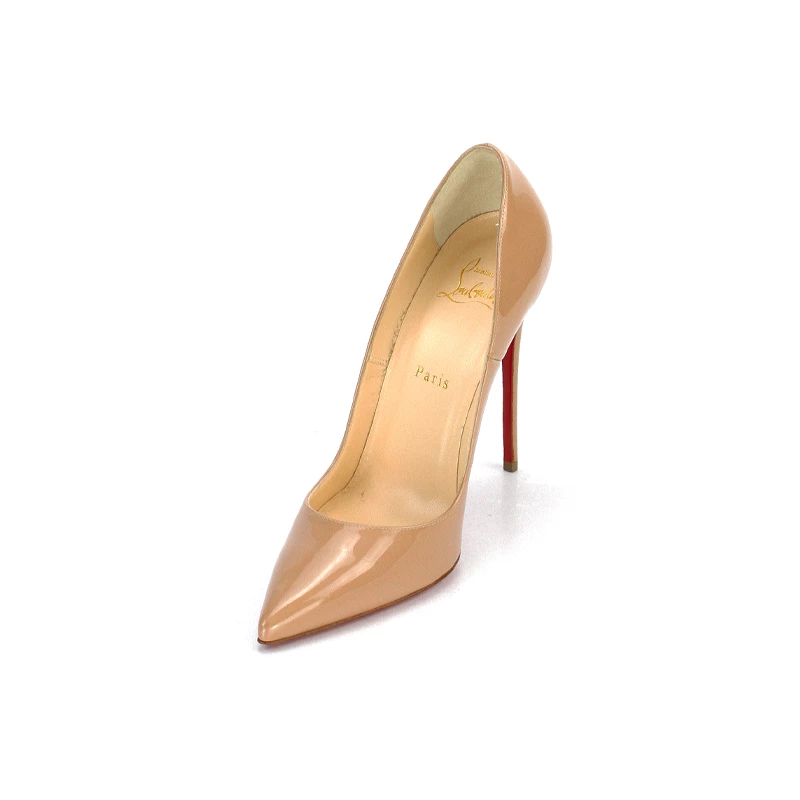 کفش زنانه پاشنه بلند ورنی جلو و پشت بسته Christian  Louboutin 