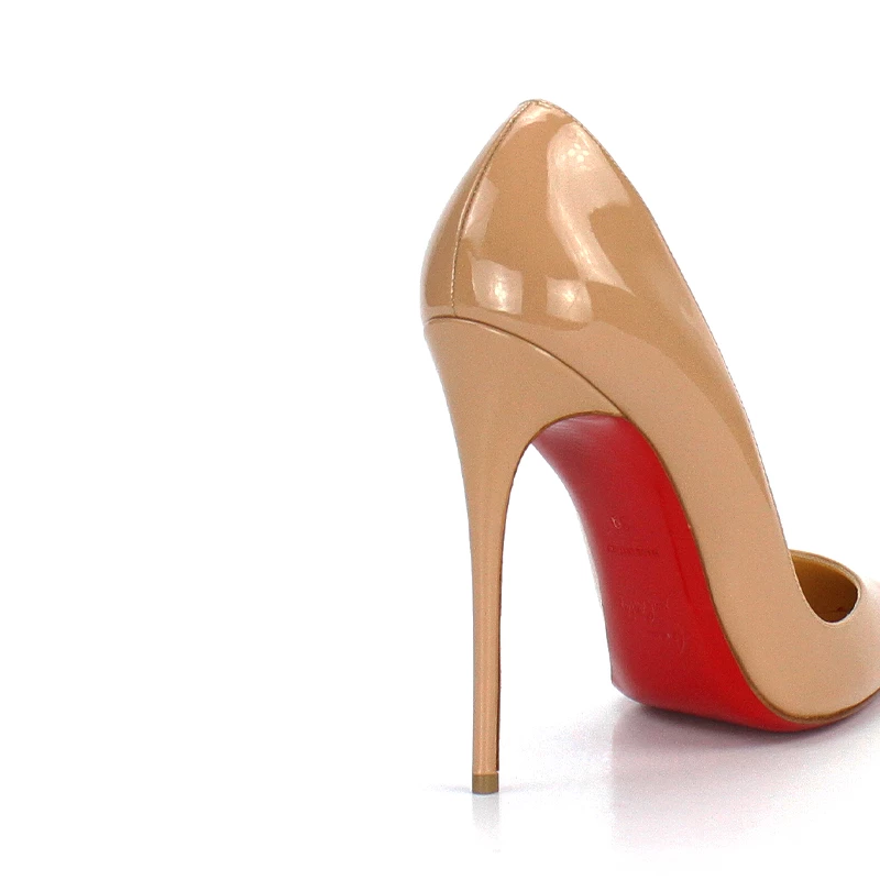 کفش زنانه پاشنه بلند ورنی جلو و پشت بسته Christian  Louboutin 